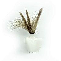 Decor dried grasses in white vase image